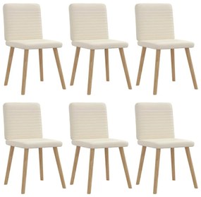 Cadeiras de jantar 6 pcs linho
