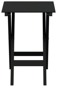 Mesa de apoio dobrável madeira de álamo maciça preto