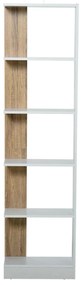 HOMCOM Estante Armazenamento 5 Prateleiras Multiuso Escritório Design Moderno 45x21x170cm Branco Carvalho | Aosom Portugal