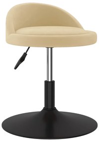 vidaXL Banco de bar veludo cor creme