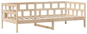 Sofá-cama com gavetas 90x190 cm madeira de pinho maciça