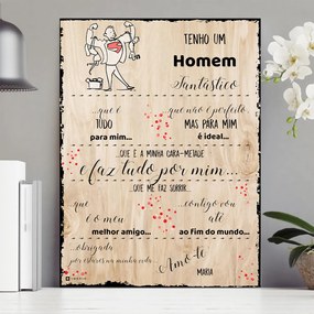 Prenda amorosa para homem - Placa decorativa