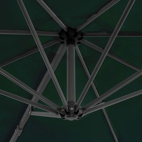 Guarda-sol de jardim com base portátil verde