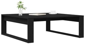 Mesa de Centro vidaXL Preta Carvalho 100x100x35 cm Madeira engenheirad