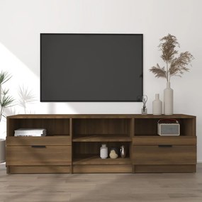 817116 vidaXL Móvel TV 150x33,5x45cm madeira processada cor carvalho castanho