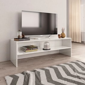 vidaXL Móvel de TV 120x40x40 cm contraplacado branco brilhante