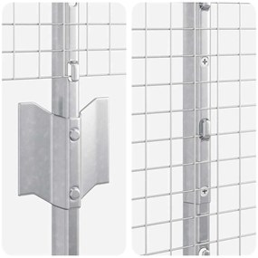 Conjunto de Cerca de Jardim Pacote de 2 Aço galvanizado
