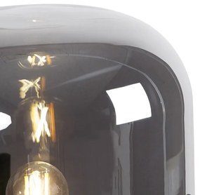 LED Candeeiro de pé inteligente preto com WiFi A60 vidro fumê - Bliss Design