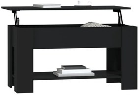 Mesa de centro 101x49x52 cm madeira processada preto