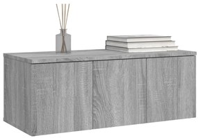 Móvel de TV 80x34x30 cm derivados de madeira cinzento sonoma