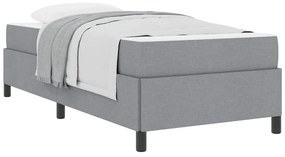 Cama Box Cinza claro, Preto 90 x 190 cm