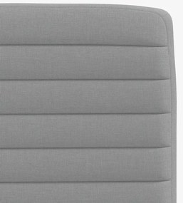 Cadeiras de jantar 6 pcs tecido cinzento-claro