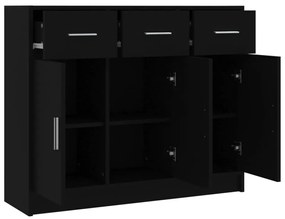 Aparador 91x28x75 cm derivados de madeira preto
