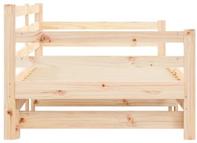 Sofá-cama com gavetão 80x200 cm madeira de pinho maciça