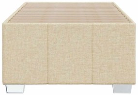 Estrutura de cama sem colchão 100x200 cm tecido cor creme