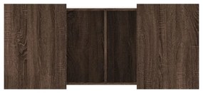 Mesa de centro 80x55x40 cm derivados madeira carvalho castanho