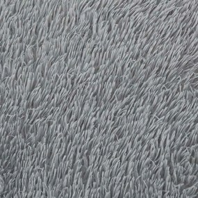 Tapete shaggy de pelo alto NAVARRA 240x240cm cinzento prateado