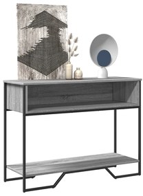 Mesa consola 100x35x74,5 cm derivados madeira cinzento sonoma