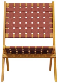 Cadeiras jardim dobráveis 2 pcs c/ mesa madeira maciça vermelho