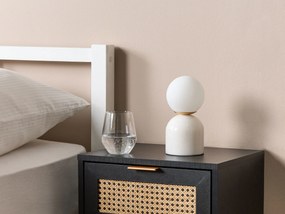 Candeeiro de mesa com efeito de mármore branco 21 cm KIWI Beliani