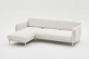 Sofá-Cama de Canto Simena – Creme Dourado – 266 x 133 cm