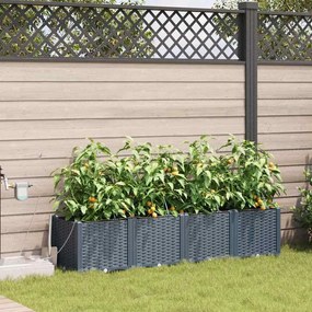 Jardineiras de Jardim 1 pc Cinzento-claro 160 x 40 x 37.5 cm