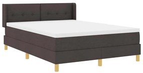 Cama Box com cabeceira Manual Castanho escuro 160 x 200 cm Estofado