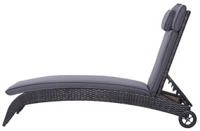 Colchão Suave para Espreguiçadeira Almofada Dobrável Cobertas Acolchoadas para Exterior 198x53x5cm