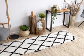 Tapete, Passadeira BERBER CROSS branco - para cozinha, ante-sala, corredor