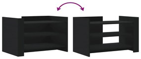 Mesa de centro 80x50x50 cm derivados de madeira preto