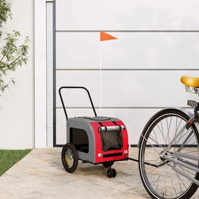 vidaXL Carrinho Vermelho para Animais Vermelho Poliéster, Metal