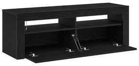 Estante para TV vidaXL com LED Carvalho Preto 120x35x40 cm Madeira de