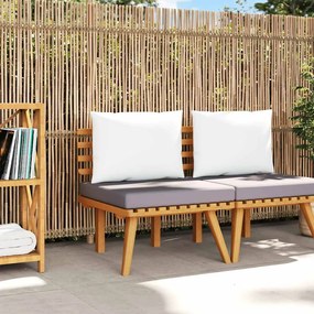 vidaXL Cadeira de jardim com almofadões madeira acácia maciça