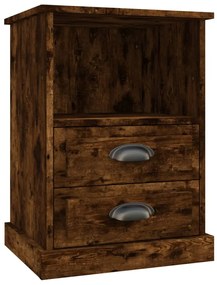 Mesas de cabeceira 2 pcs 43x36x60 cm cor carvalho fumado