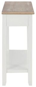 Mesa consola 110x35x80 cm madeira branco