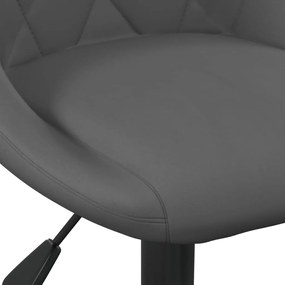 Cadeiras de jantar giratórias 6 pcs veludo cinzento-escuro