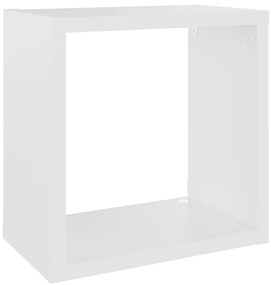 Prateleiras de parede em forma de cubo 4 pcs 26x15x26 cm branco