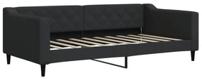 Sofá-cama com gavetão 90x190 cm tecido preto