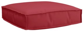 Conjunto de Almofadas para Palete de 2 Peças Vermelho Vinho em Tecido