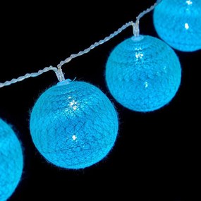 Grinalda de Esferas LED Ø 6 cm 2 m Turquesa