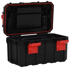 Caixa de ferramentas 45x28x26,5 cm preto e vermelho
