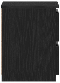 Camas de cabeceira vidaXL com gavetas 2 pcs Carvalho Preto 30x30x40 cm
