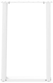 Pernas p/ mesa de jantar 2 pcs forma U 60x(72-73) cm aço branco