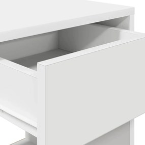 Mesa de cabeceira com gaveta 35x34x66,5 cm branco