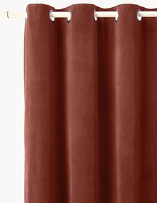 Cortinas em veludo com ilhós Rush, conjunto de 2