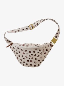 Bolsa de cintura leopardo bege-areia