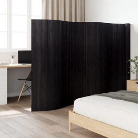 vidaXL Divisória largura 600 cm altura 165 cm bambu preto