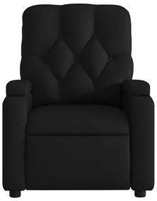 Poltrona massagens reclinável elétrica couro artificial preto