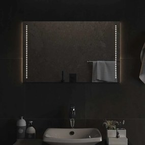 vidaXL Espelho de casa de banho com luzes LED 80x50 cm