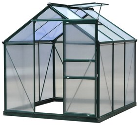 Estufa de Jardim 2x2,m de Policarbonato e Alumínio Estufa com Clarabói